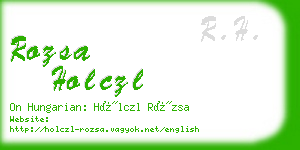 rozsa holczl business card